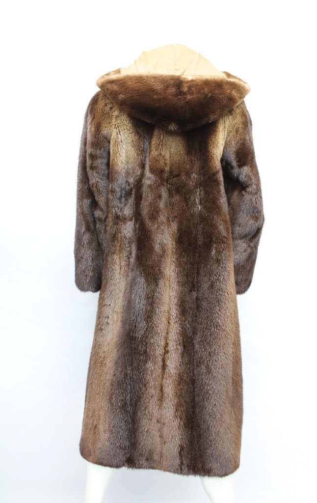 Excellent Arctic Beaver Fur Coat Jacket Women Woman W/hood