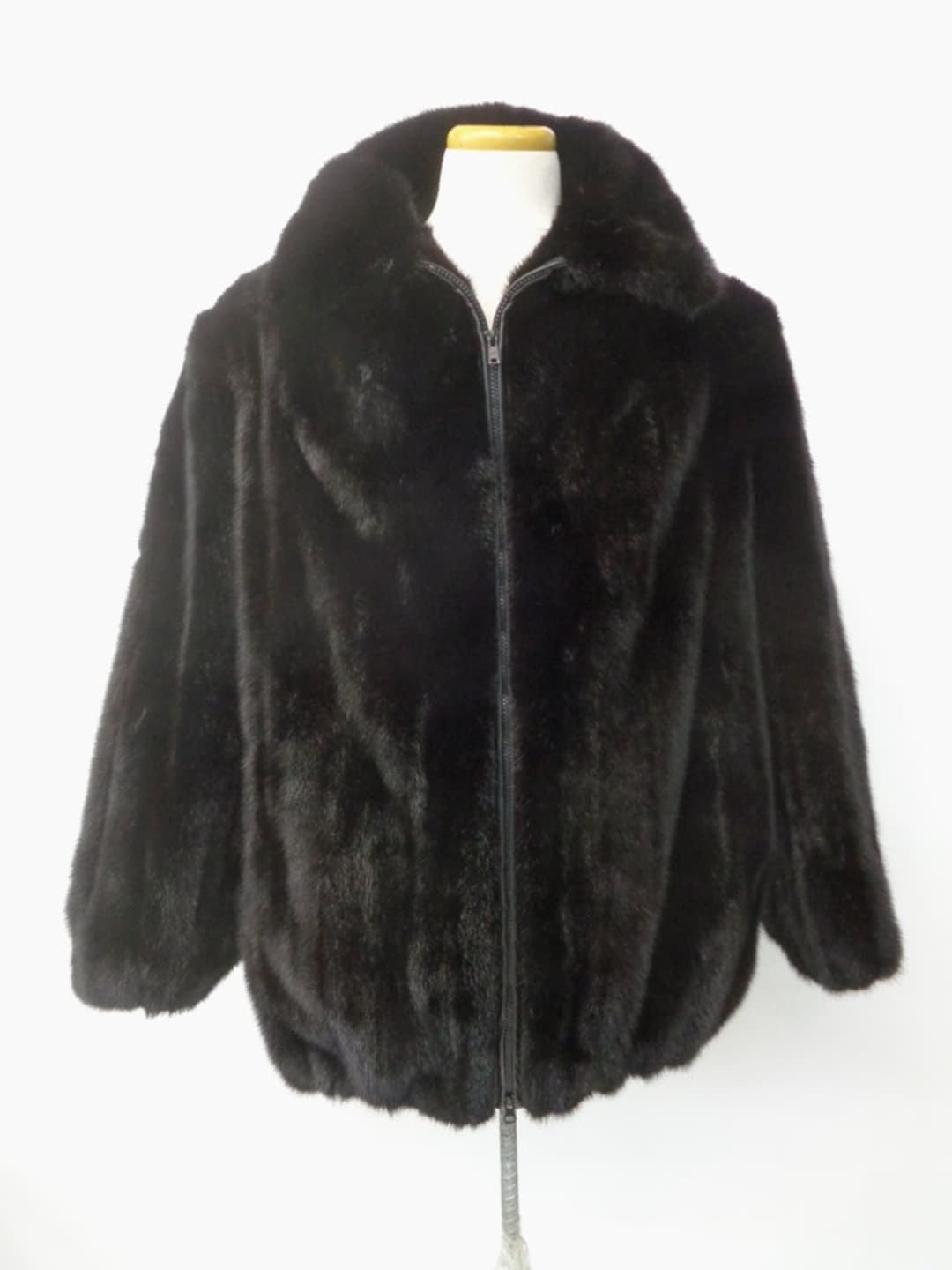 Refurbished New Canadian Dark Ranch Mink Fur Bomber Jacket 