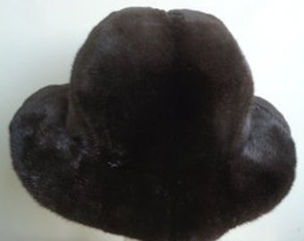 新品 カナダ産 ダークランチミンクファーハット メンズ レディース