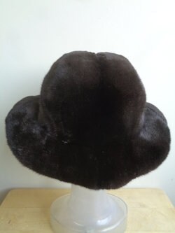 新品 カナダ産 ダークランチミンクファーハット メンズ レディース