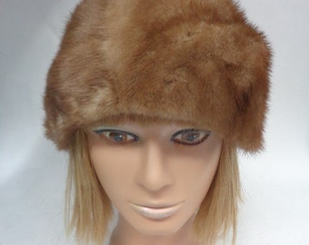 MINT CANADIAN PASTEL MINK FUR & SUEDE HAT CAP WOMEN WOMAN SIZE ALL Mint Canadian Pastel Mink Fur Hat Cap Women Woman Size All  main image 2