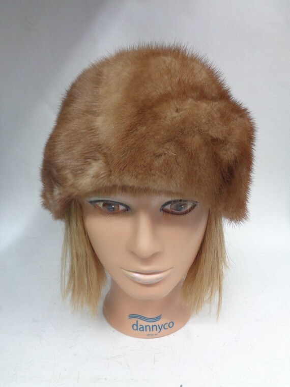Mint Canadian Pastel Mink Fur Hat Cap Women Woman Size All  display picture 1