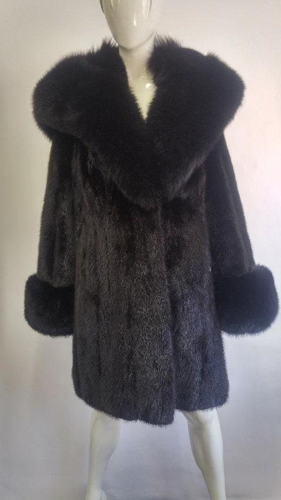 mink fox fur coat