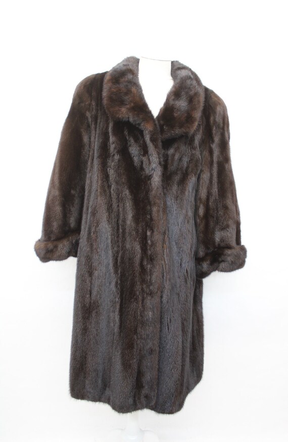 Excellent Canadian Dark Ranch Mink Fur Coat Jacket