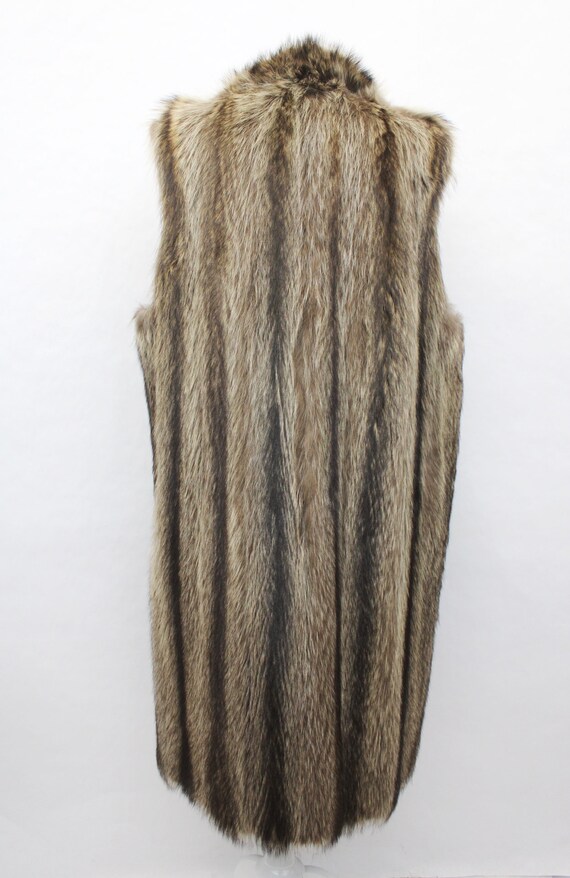 Excellent Raccoon Fur Long Vest Women Woman Size … - image 3