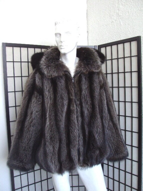 fox fur bomber