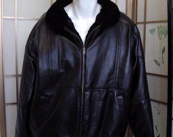Refurbished new dark ranch mink  fur bomber jacket coat for men wing collar size all