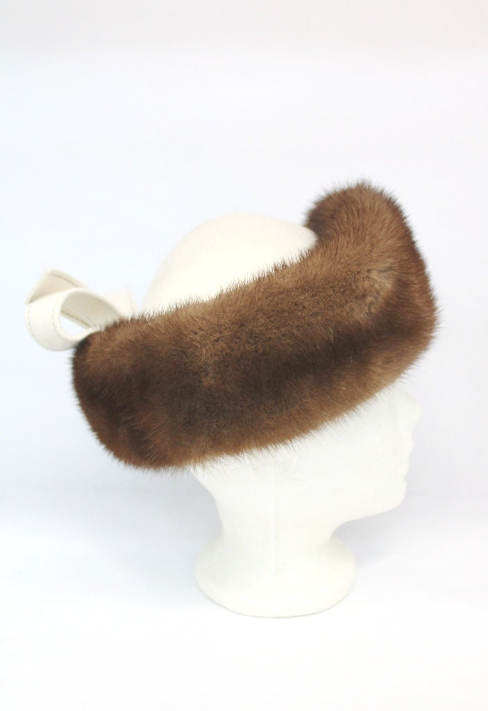 優れたカナダ産デミバフミンク＆フェルトファーハット レディース 女性