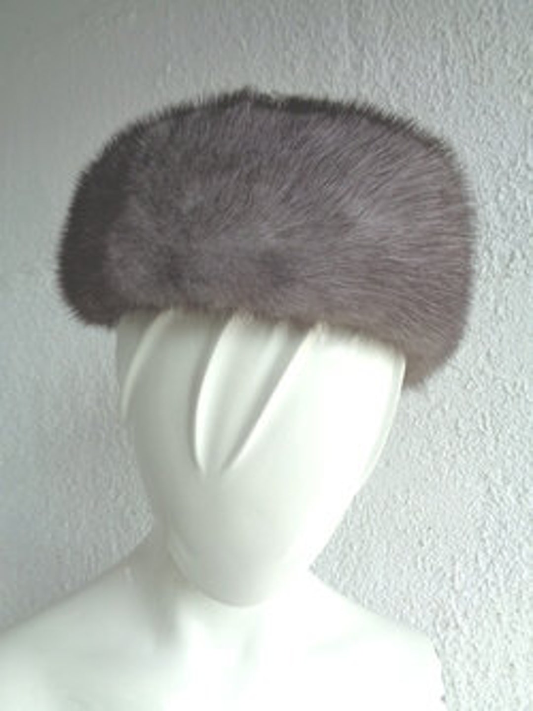 改装済み、新品 グレー ラム＆ミンク ファー ハット レディース 女性用