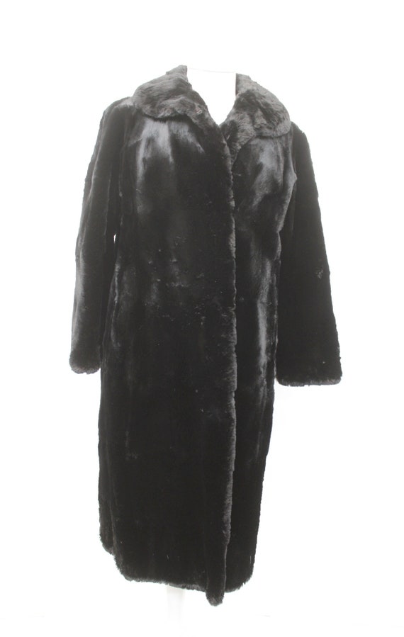 Scrap Item: Sheared Black Rabbit Fur Coat Jacket … - image 1