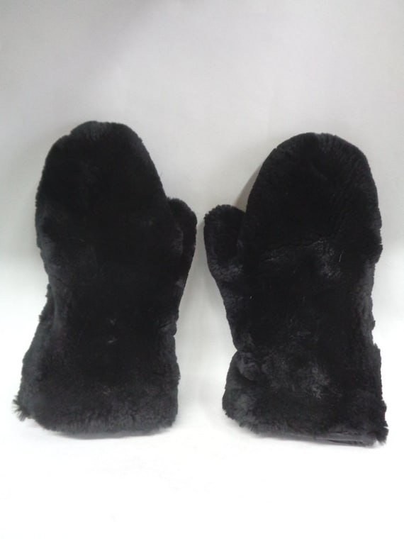 sheared beaver mittens