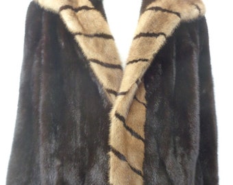 【美品】デミバフミンク 毛皮 ベスト ジャケット ダークブラウン 美品】デミバフミンク 毛皮 ベスト ジャケット ダークブラウン 楽天