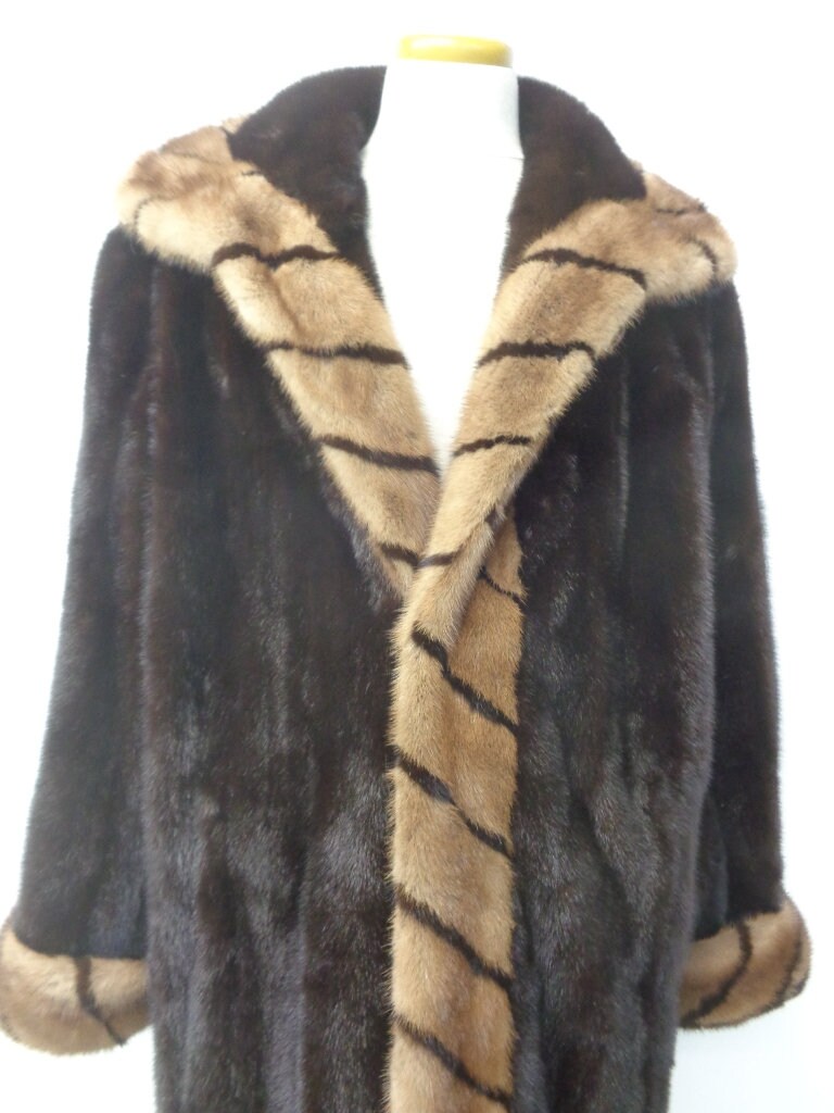 ダークブラウン ランチミンクコート レディース サイズ 10/12 ダークランチ ミンクファーコート SUPERB