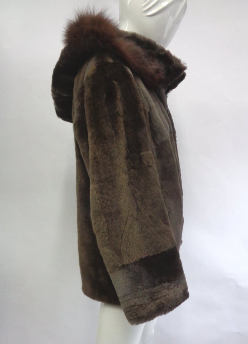 Racoon Fur Trim Jacket