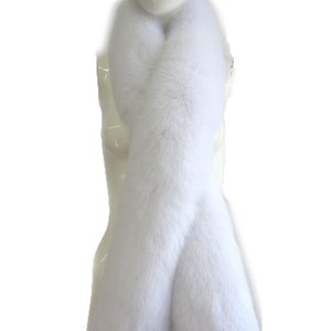 Brand new white fox fur scarf stole wrap for women custom made