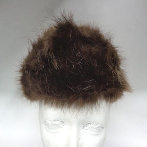 Excellent Brown Beaver Fur Hat Cap Women Woman Size All