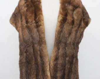 Mint Canadian Demi Buff Mink Fur Stole Wrap Scarf Women Woman Size 13"X58"