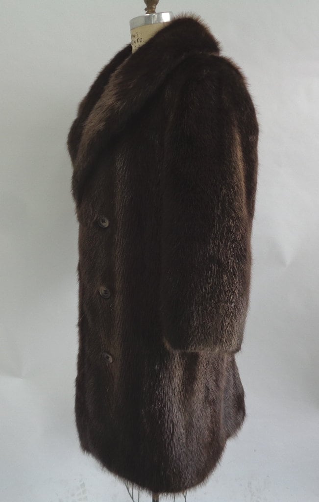 新品カナダ産長毛ビーバー毛皮コートジャケットメンズ男性サイズサイズ