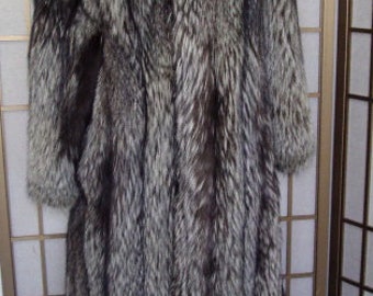 Brand New Silver Fox Fur Coat Men Man Size All with hood