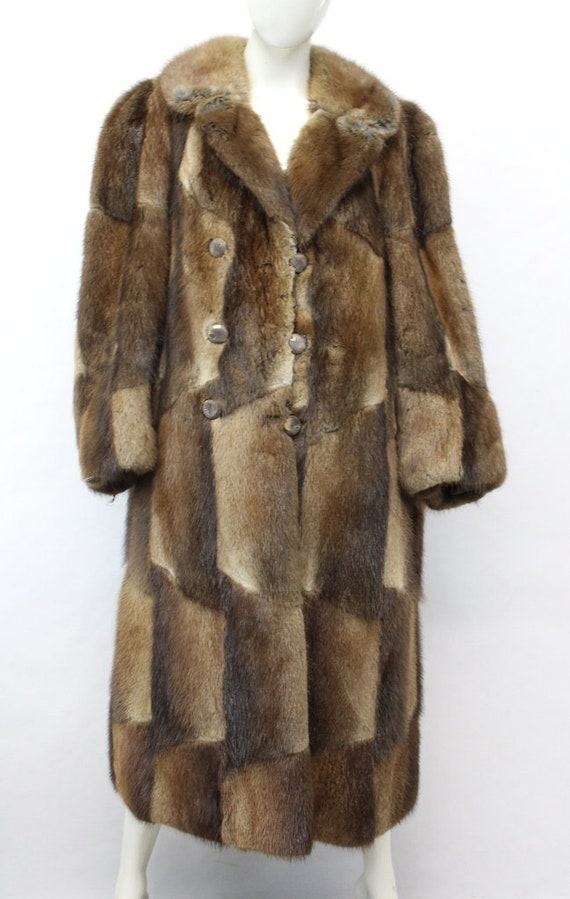Mint Natural Brown Muskrat Fur Coat Jacket Women … - image 1