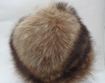 Mint Natural Raccoon Racoon Fur Hat Cap Women Woman Size All  display picture 3