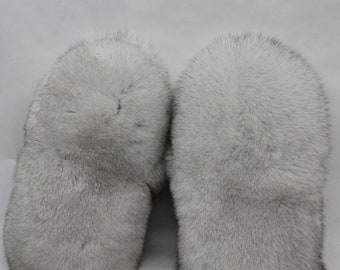 Brand New Norwegian Blue Fox Fur Mittens Mitts Men Man Women Woman Size All