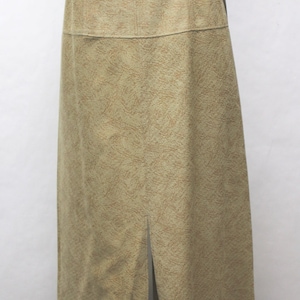 Showroom New Beige Real Genuine Leather Suede Skirt Women Woman Size Small