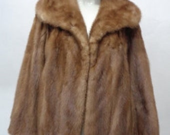 Excellent Canadian Pastel Mink Fur Bolero Jacket Coat Women Woman Size 6 Small
