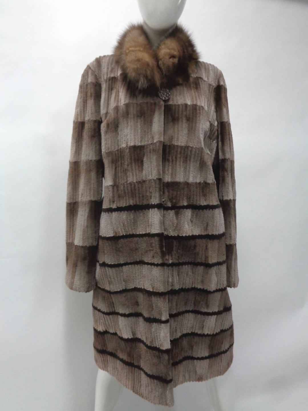 Showroom New Phantom Sheared Beaver Sable Fur Coat Jacket Women Woman ...