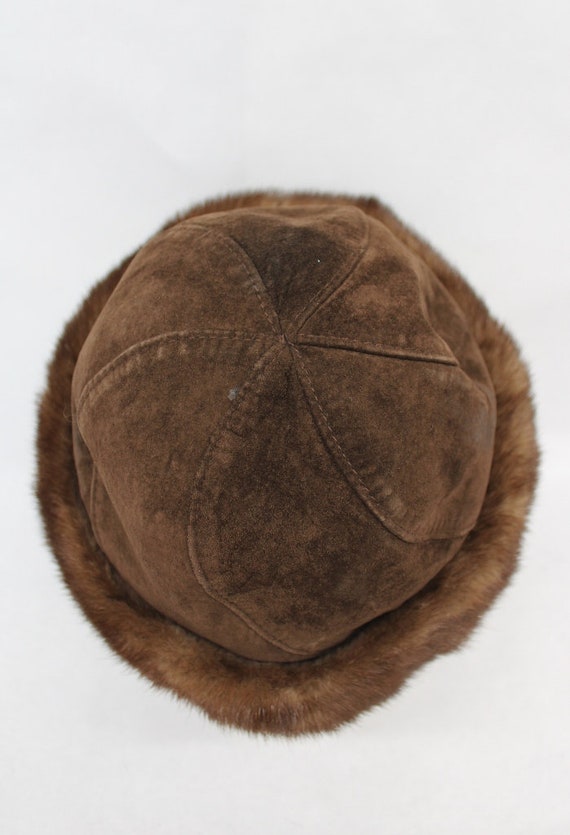 Excellent Canadian Demi Buff Mink & Suede Fur Hat Women 