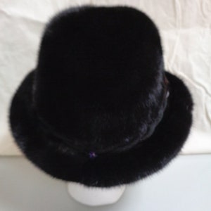 Brand New Black Canadian Mink Fur Hat Cap Women Woman Size All - Etsy