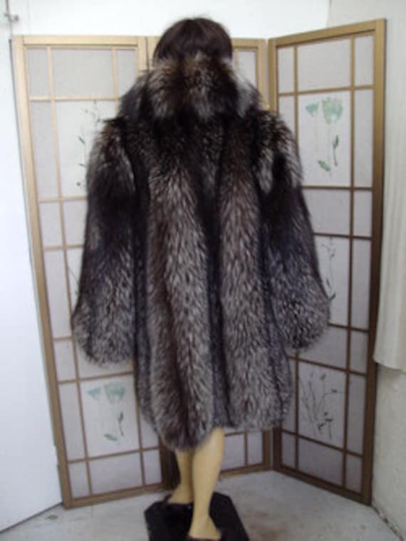 Brand New Silver Fox Fur Coat Jacket Women Woman Size All Etsy