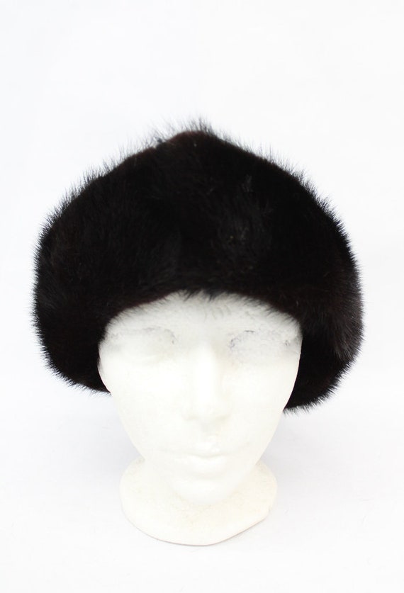 Mint Canadian Dark Ranch Mink & Fabric Fur Hat Women Woman  display picture 2