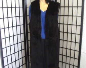 Schroot zwart geschoren konijn bont vest vrouwen vrouw kunst en ambachten