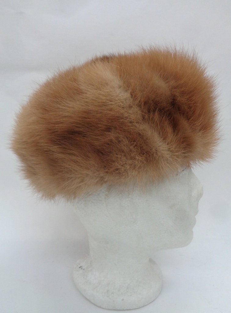 MINT CANADIAN PASTEL MINK TAIL FUR HAT CAP WOMEN WOMAN SIZE ALL Mint Fox Fur Hat for Her, Leather Aviator Hat, Real Leather  main image 2