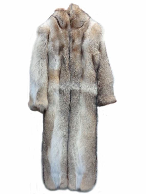 Brand New Double Sided Arctic Coyote Fur Snowsuit Jumpsuit