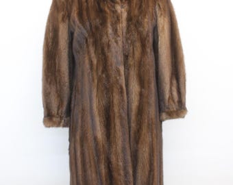 秋の霞のような高級ミンクファーコート | 50年代ヴィンテージのロング