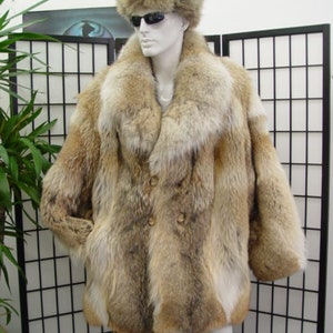 New Top Quality Coyote Fur Coat Jacket Men Man Size All