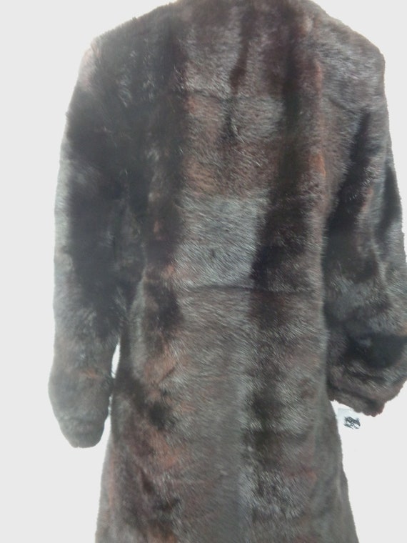 Mint Dark Brown Muskrat Fur Coat Jacket Women Wom… - image 5