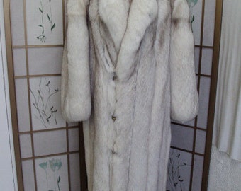 Brand New Norwegian Blue Fox Fur Long Coat Men Man