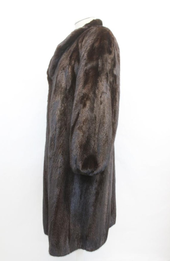 素晴らしいダークランチブラウンミンクファーコートジャケット