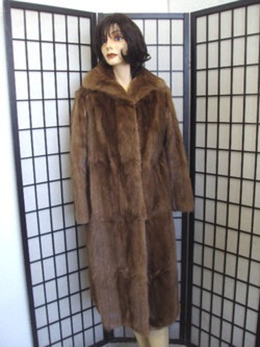 Mint Vintage Muskrat Fur Coat Women Woman Size 8 Medium Etsy