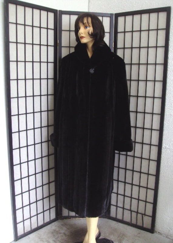 新品カナダ産の黒ミンク毛皮コート、女性用、女性サイズ、すべて 