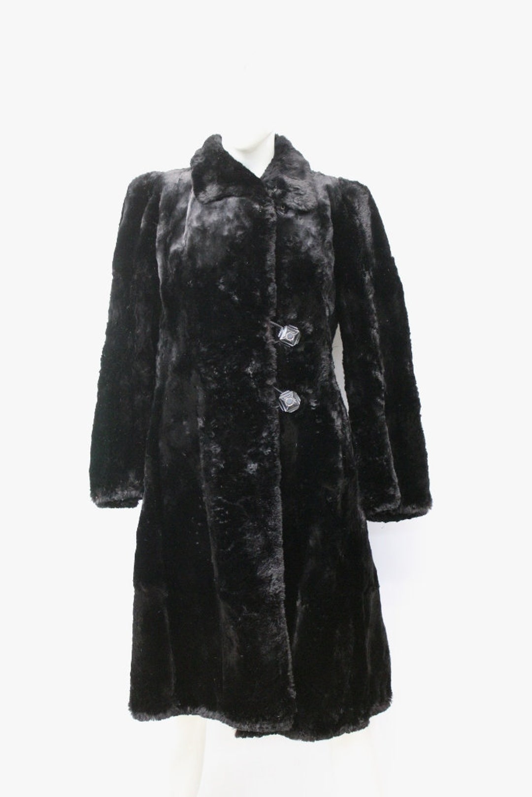 Scrap Item: Black Sheared Rabbit Fur Coat Jacket Arts
