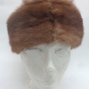 Refurbished New Canadian Demi Buff Mink Fur Headband Women Woman Size All