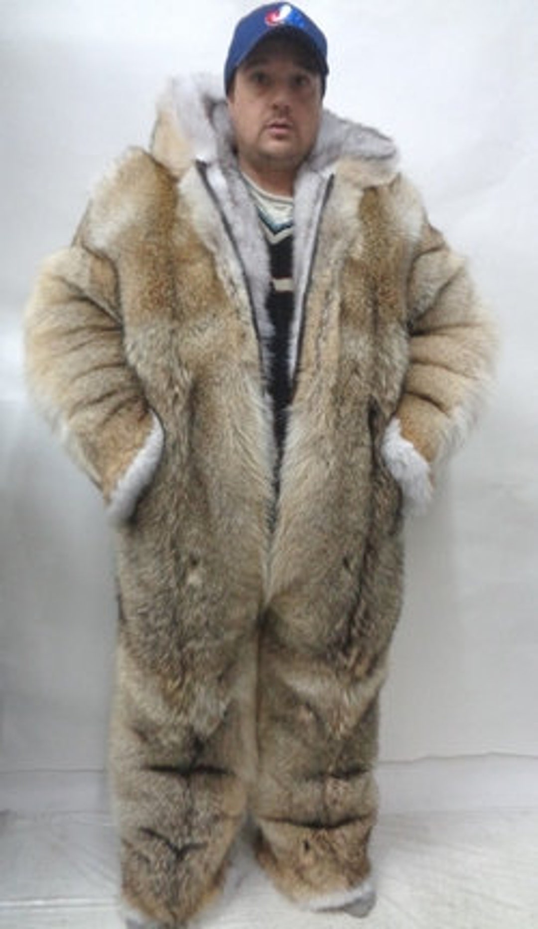 Brand New Double Sided Coyote & Blue Fox Fur Snowsuit