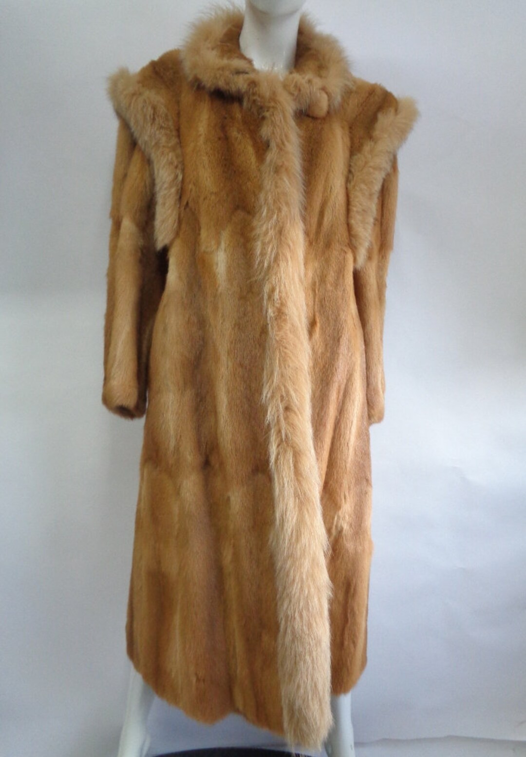 Excellent Chinese Mink & Fox Fur Coat Jacket Women Woman Size 68 Smallmedium Etsy