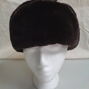 Brand New Canadian Sheared Beaver Fur Hat Cap W/ Leather Men Man Size All