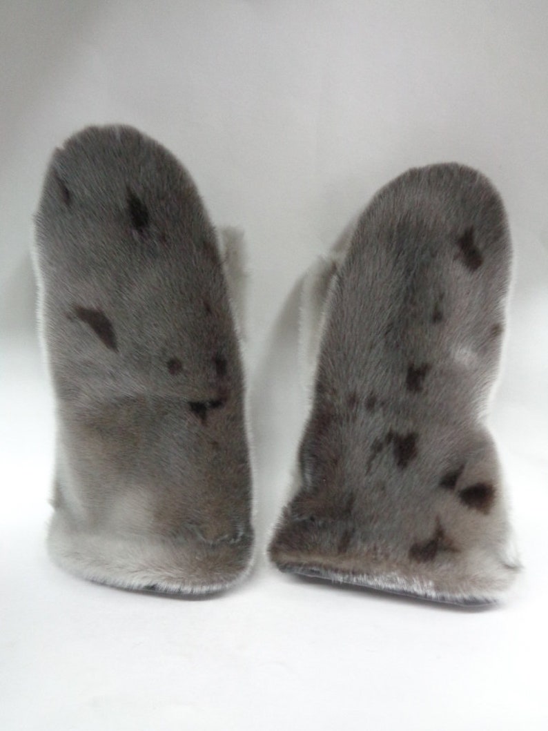 polar bear fur mittens