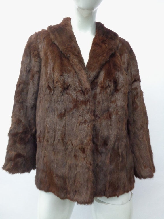 Mint Brown Squirrel Fur Coat Jacket Women Woman S… - image 1